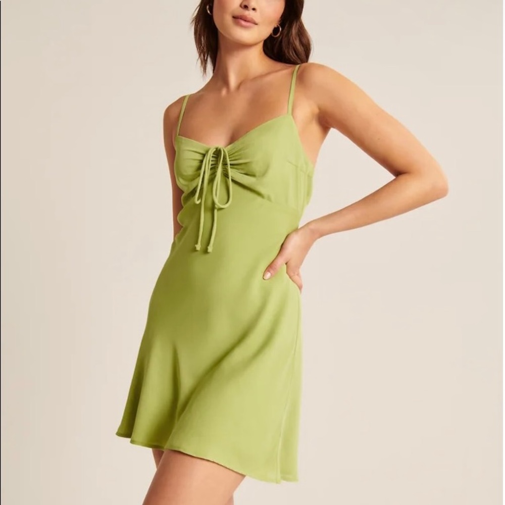 Green mini dress